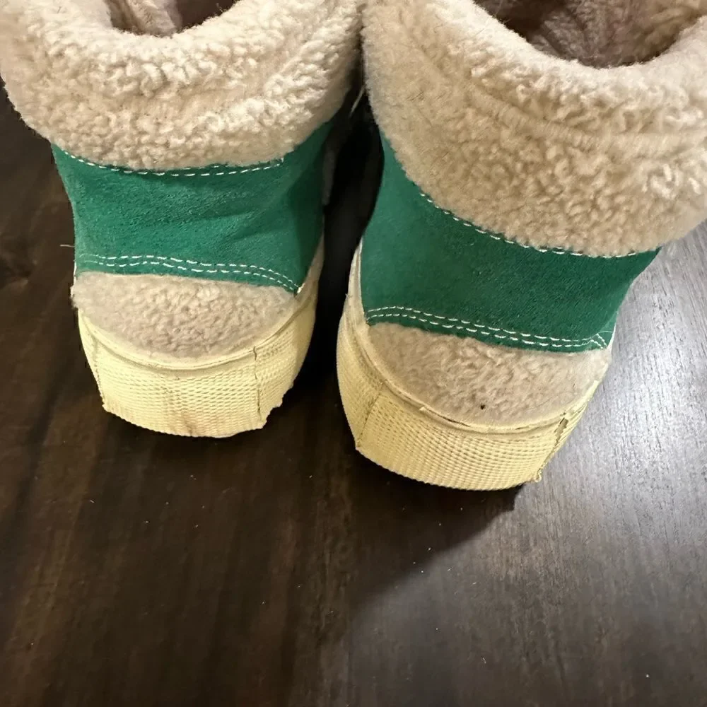 Women’s Brandblack Capo Faux Shearling Hightop Sneakers ‘Green’ size 8.5
